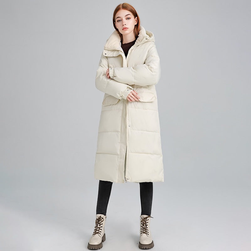 Women's Cotton-padded Long Over-the-knee Loose Thick Cotton Coat