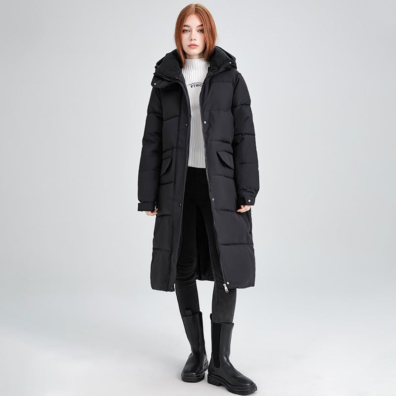 Women's Cotton-padded Long Over-the-knee Loose Thick Cotton Coat
