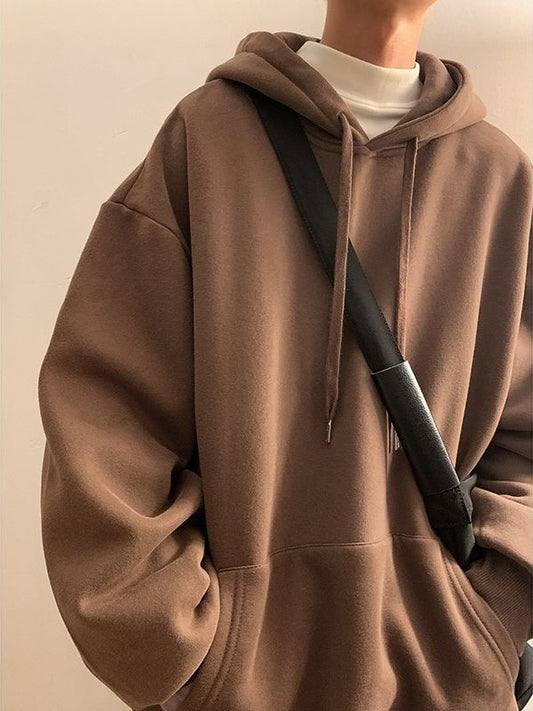 Sweater Men's Fashionable Solid Color Hooded