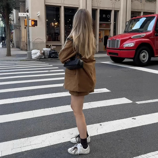 Women's Fashion Single-breasted Suit Coat Skirts